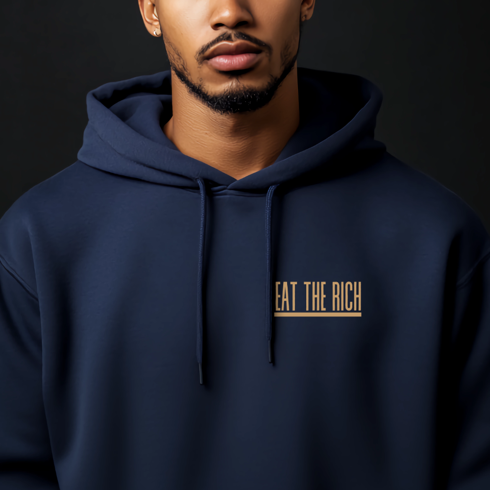 Eat the Rich Black Dog Hoodie